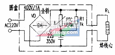µ·ͼElectric iron power control circuit