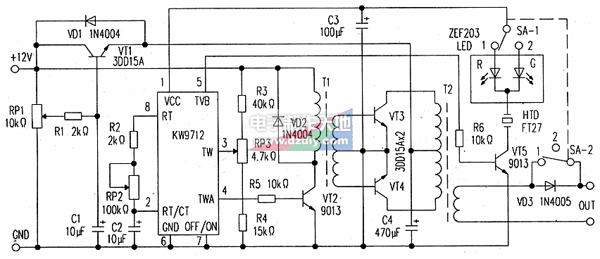 DL-01Ƶǵ·(·ͼ)KW9712 Low-frequency signal generator